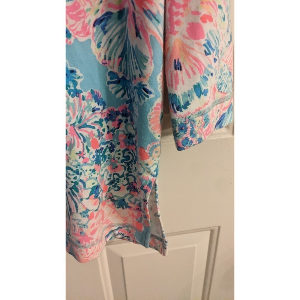 Lilly Pulitzer Justina Tunic SPF 50 Gypsea Serene Blue, Beachy, Summer XS - Picture 3 of 10